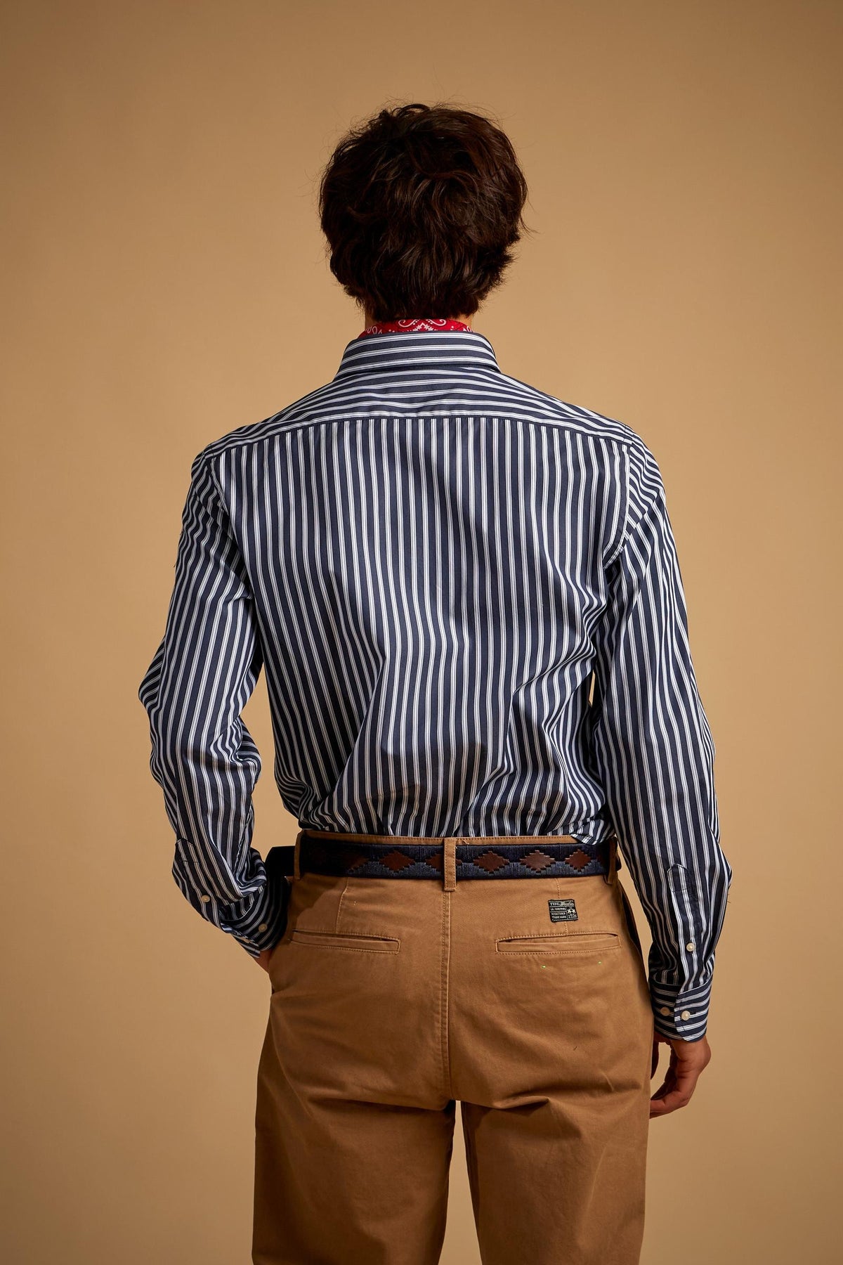 Men's striped poplin shirt - Rodolfo