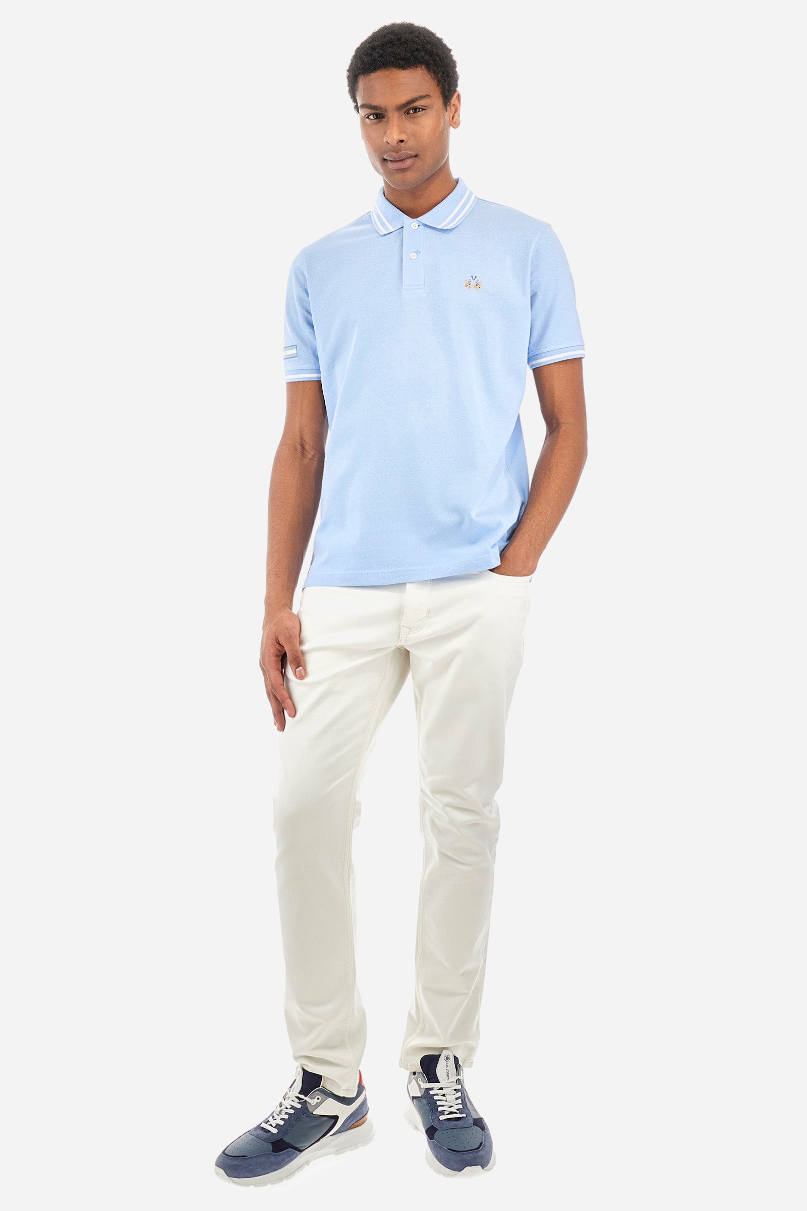 Regular-fit cotton polo shirt - Yehudah