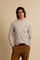 Crewneck sweater in lightweight 100% cotton with a regular fit. Ribbed collar, cuffs and hem. Contrast details inside the neckline, echoed on the cuffs, and embroidered logo on the chest. - Humus                                                                                                                                                                                                                                                                                                                             