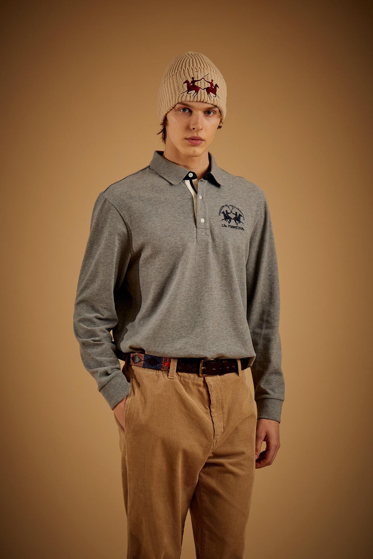 Polo uomo in jersey soft-touch team logo - Dirk
