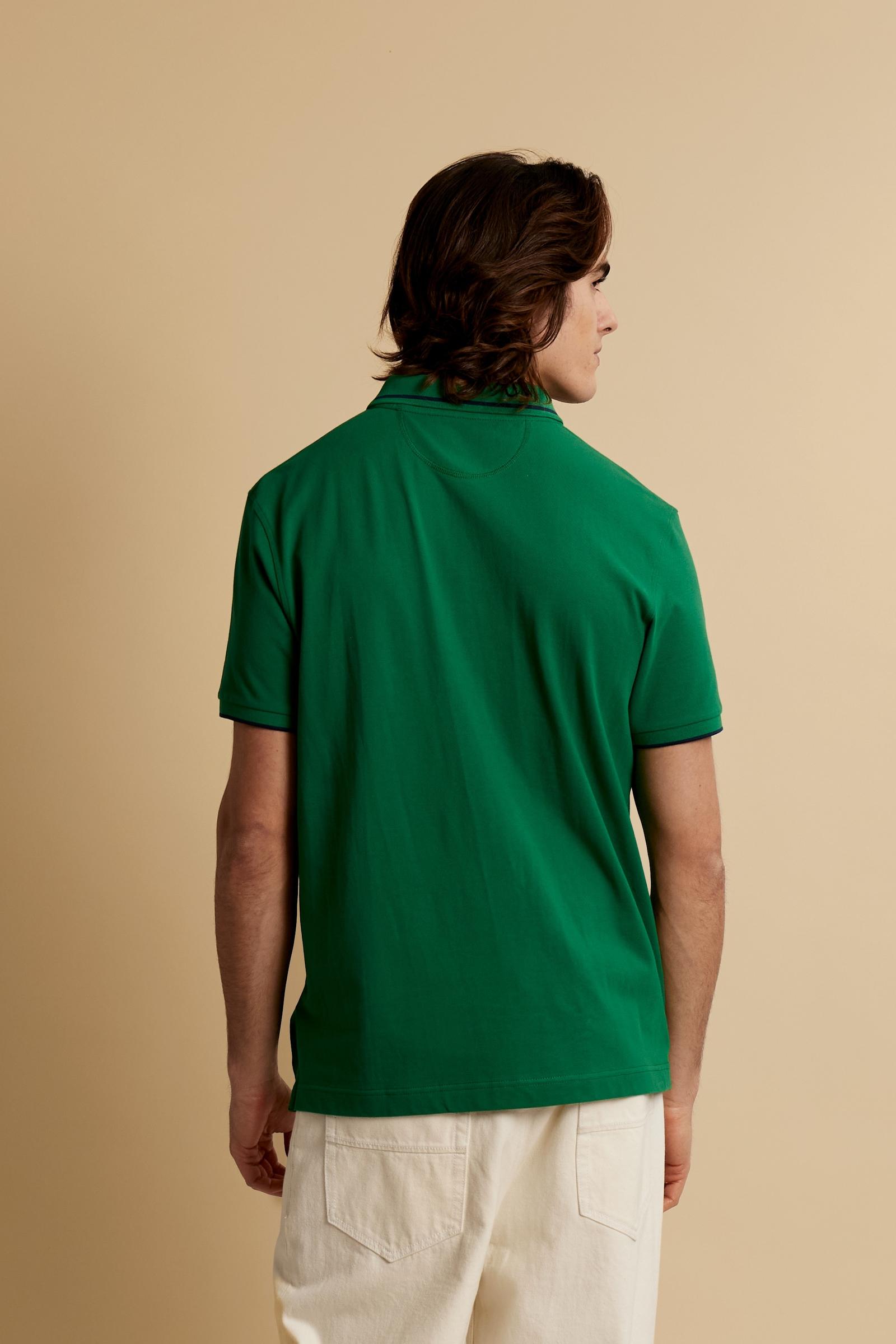 Men's short sleeve polo in stretch piqué Iconic - Yeshayahu