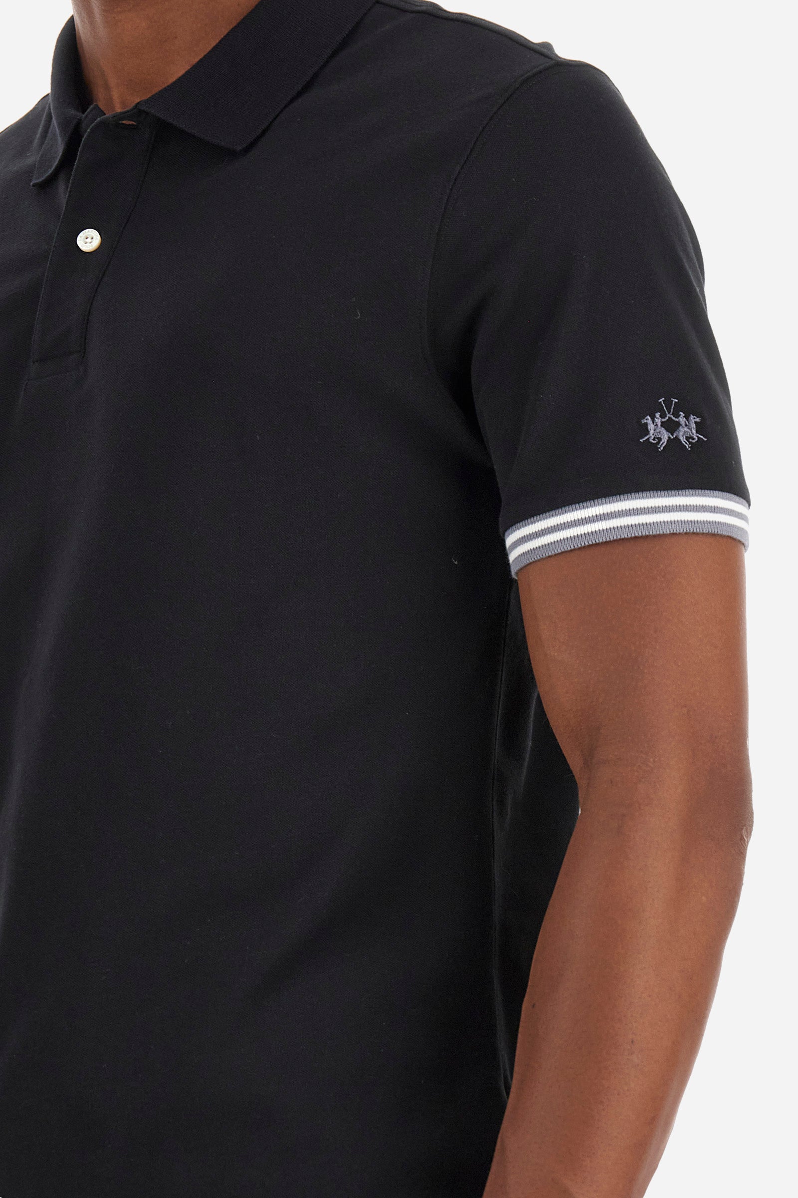 Regular fit polo shirt in stretch cotton - Zaccary