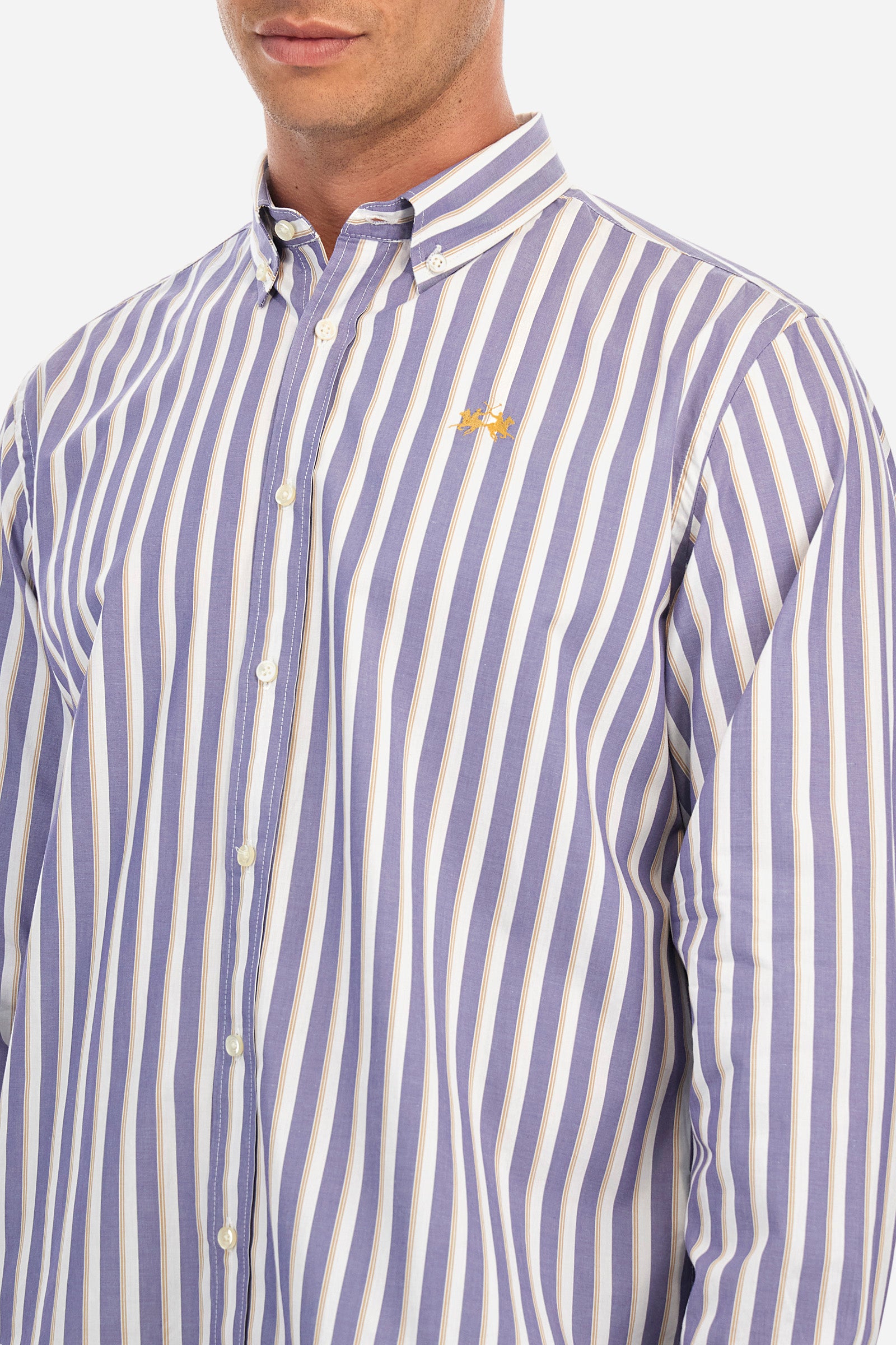 Regular-fit striped shirt in cotton - Rodolfo