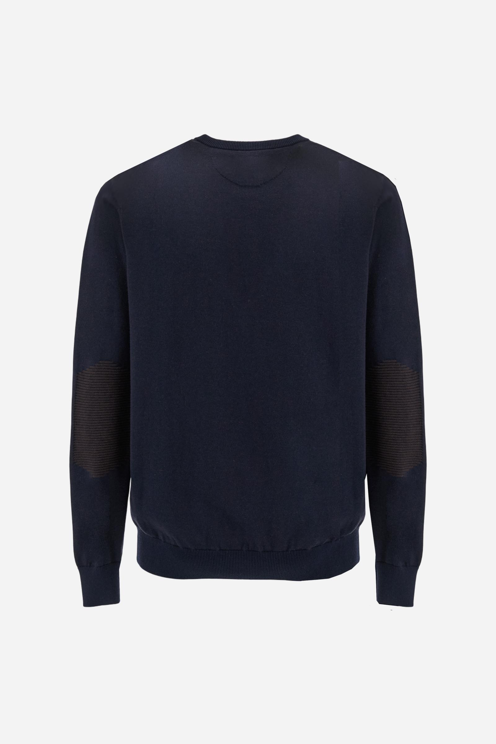 MAN CREW NECK SWEATER WOOL COT
