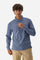 Men’s long-sleeve polo in high-quality stretch cotton piqué for comfort and flexibility. Tone-on-tone ribbed collar with contrast gabardine undercollar embroidered with the brand’s iconic lettering, revealed when the collar is lifted. Contrast embroidered logo on the chest. Slim fit, offering a modern silhouette that enhances the body while ensuring freedom of movement. Model wears size L. - Flint Stone