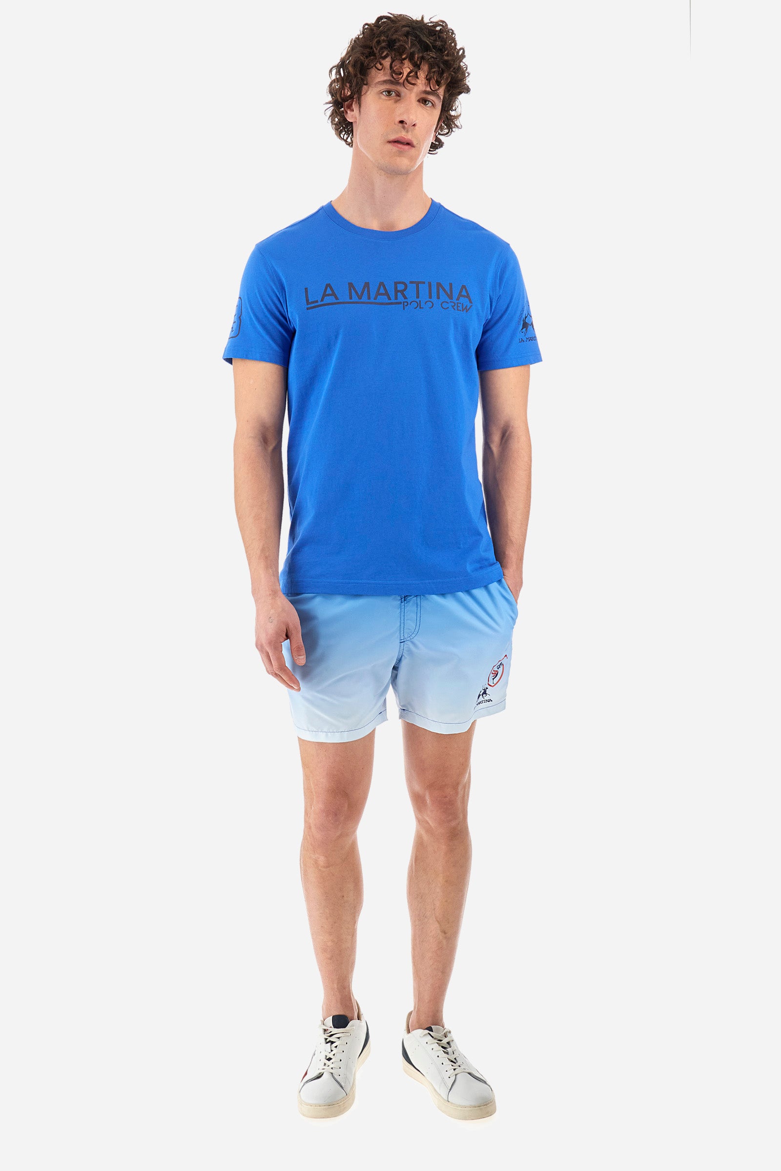 Regular-fit swimming shorts in synthetic fabric - Yachov