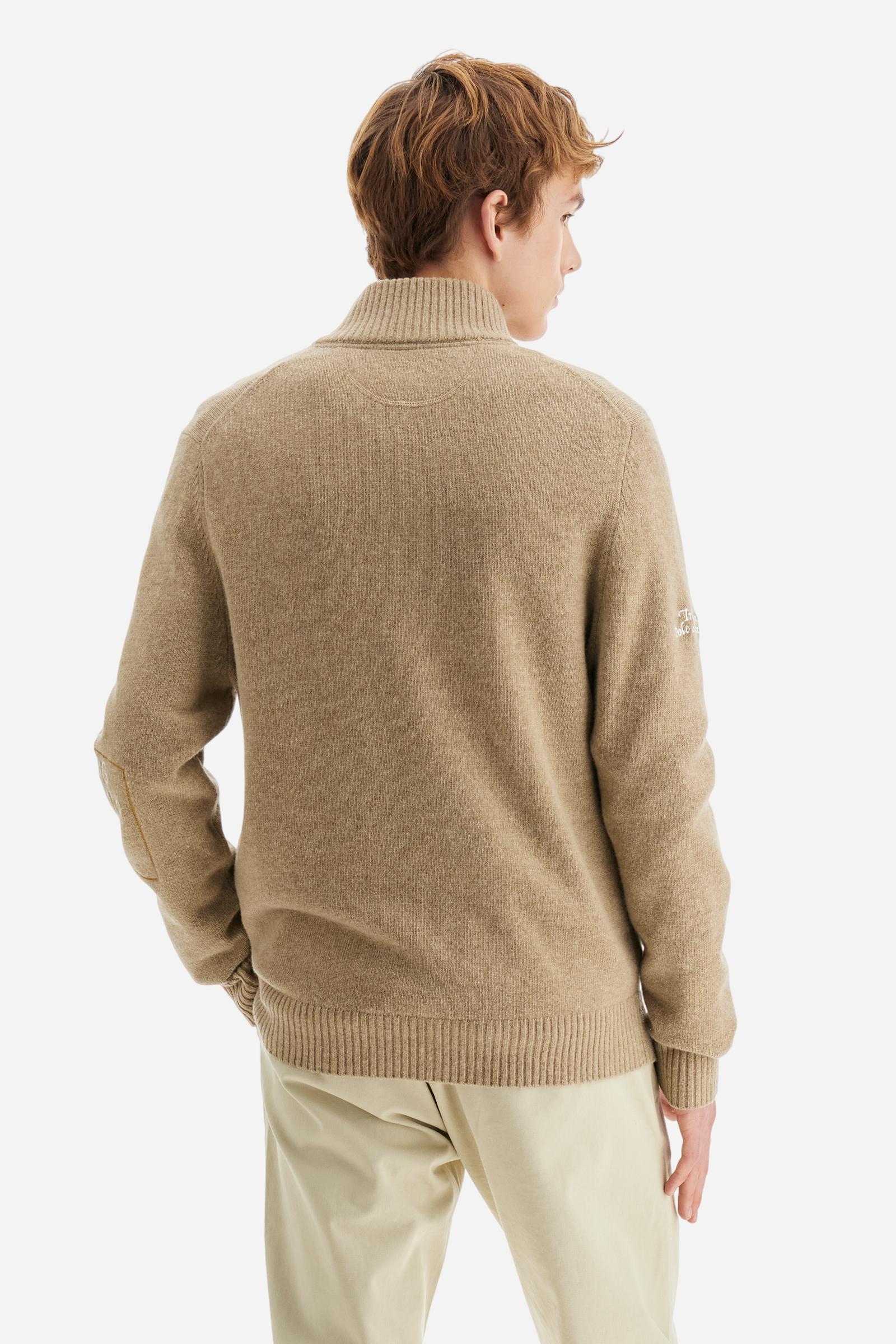 Men’s full zip lambswool sweater Polo Player - Barclay