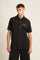 Polo homme en piqué stretch Luxury Black - Collin
