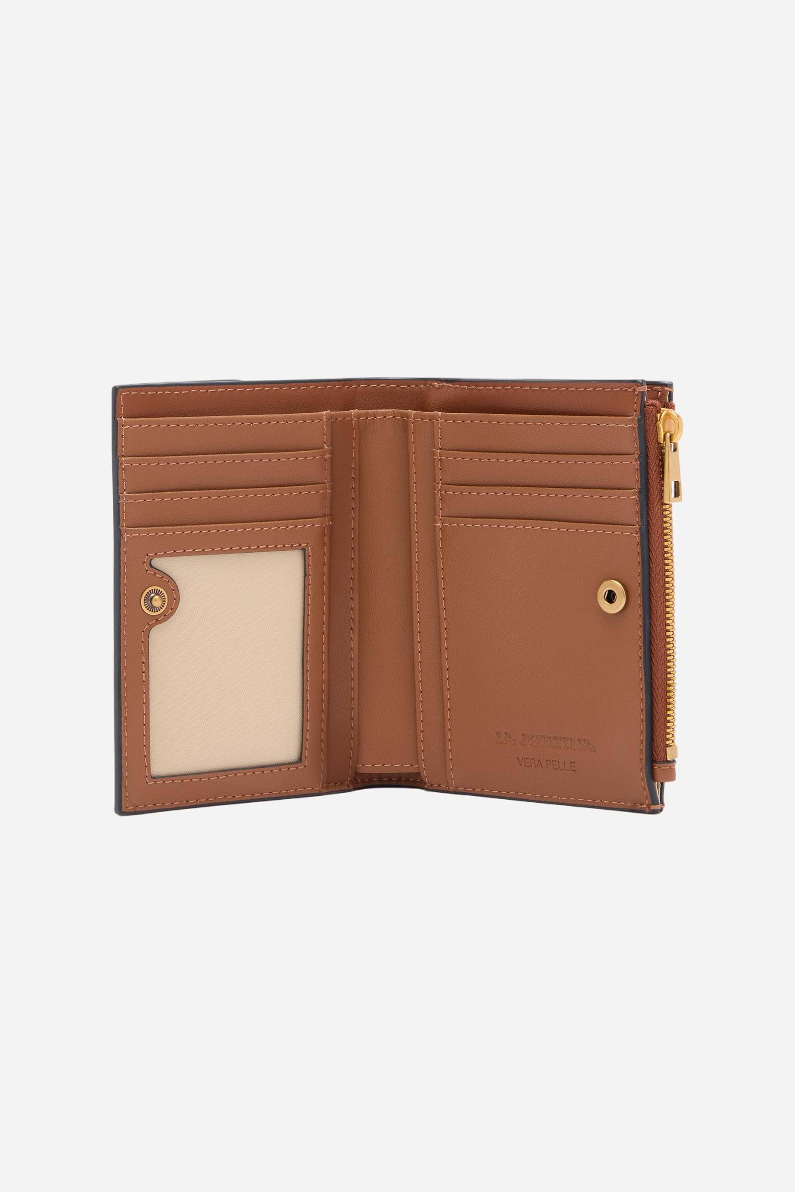 Portefeuille pliable zippé en cuir – Small Flap