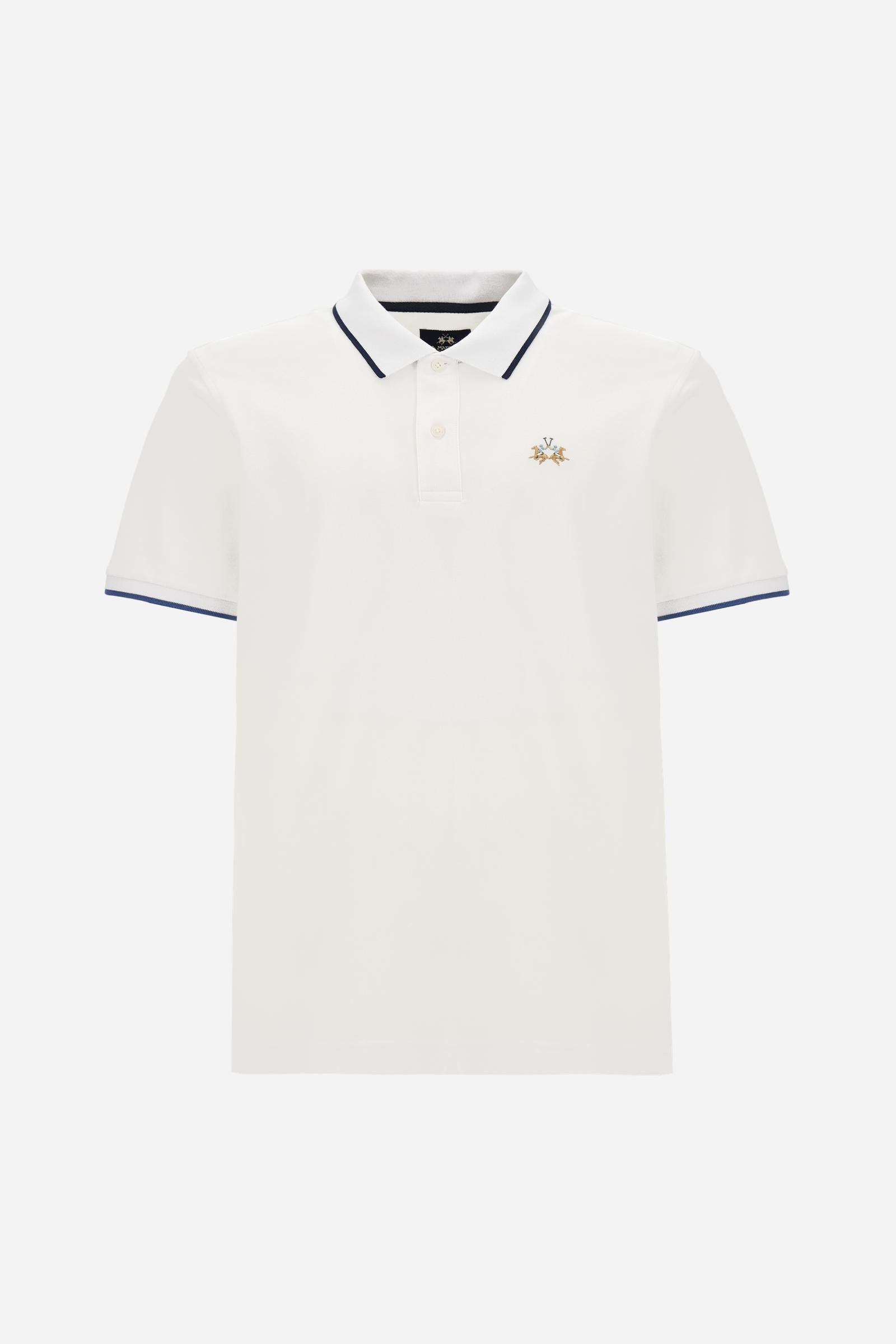 Men’s regular fit stretch piqué polo shirt Essential – Russell