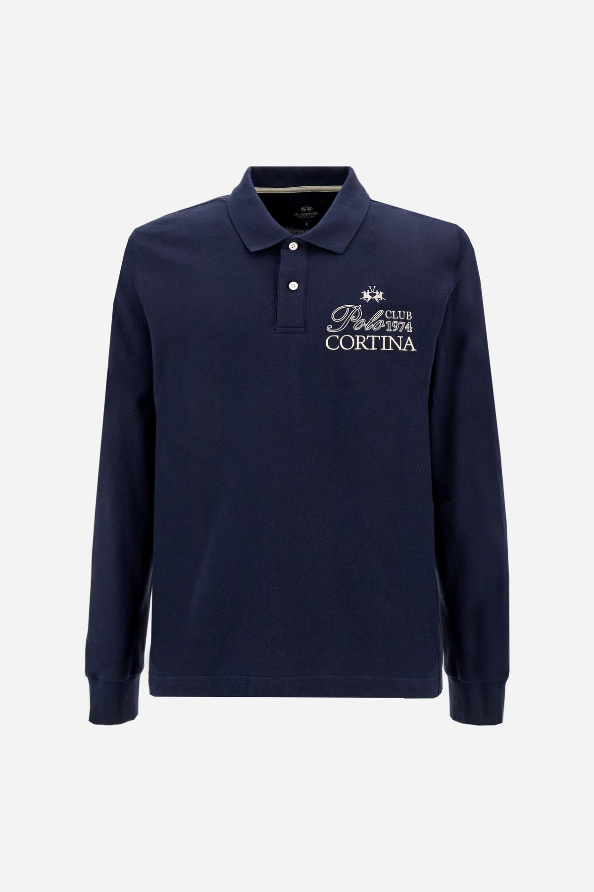 Polo uomo manica lunga piquet di cotone Polo Club Cortina – Egbert
