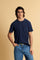 Men’s short-sleeve stretch piqué T-shirt. Regular fit with chest pocket personalised with logo. - Navy                                                                                                                                                                                                                                                                                                                                                                                                                          