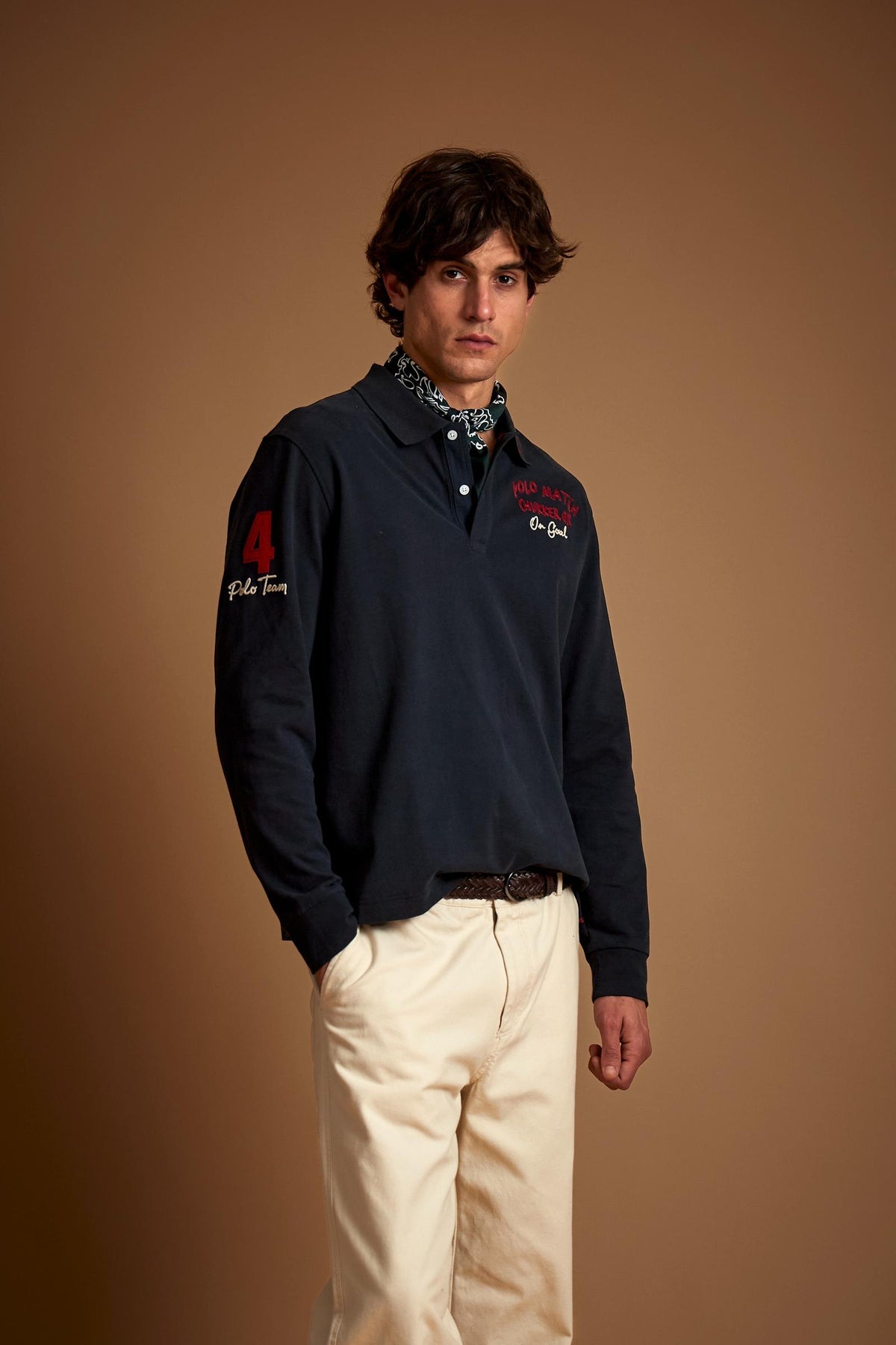 Langärmeliges Herren-Poloshirt Polo Team Eduardo