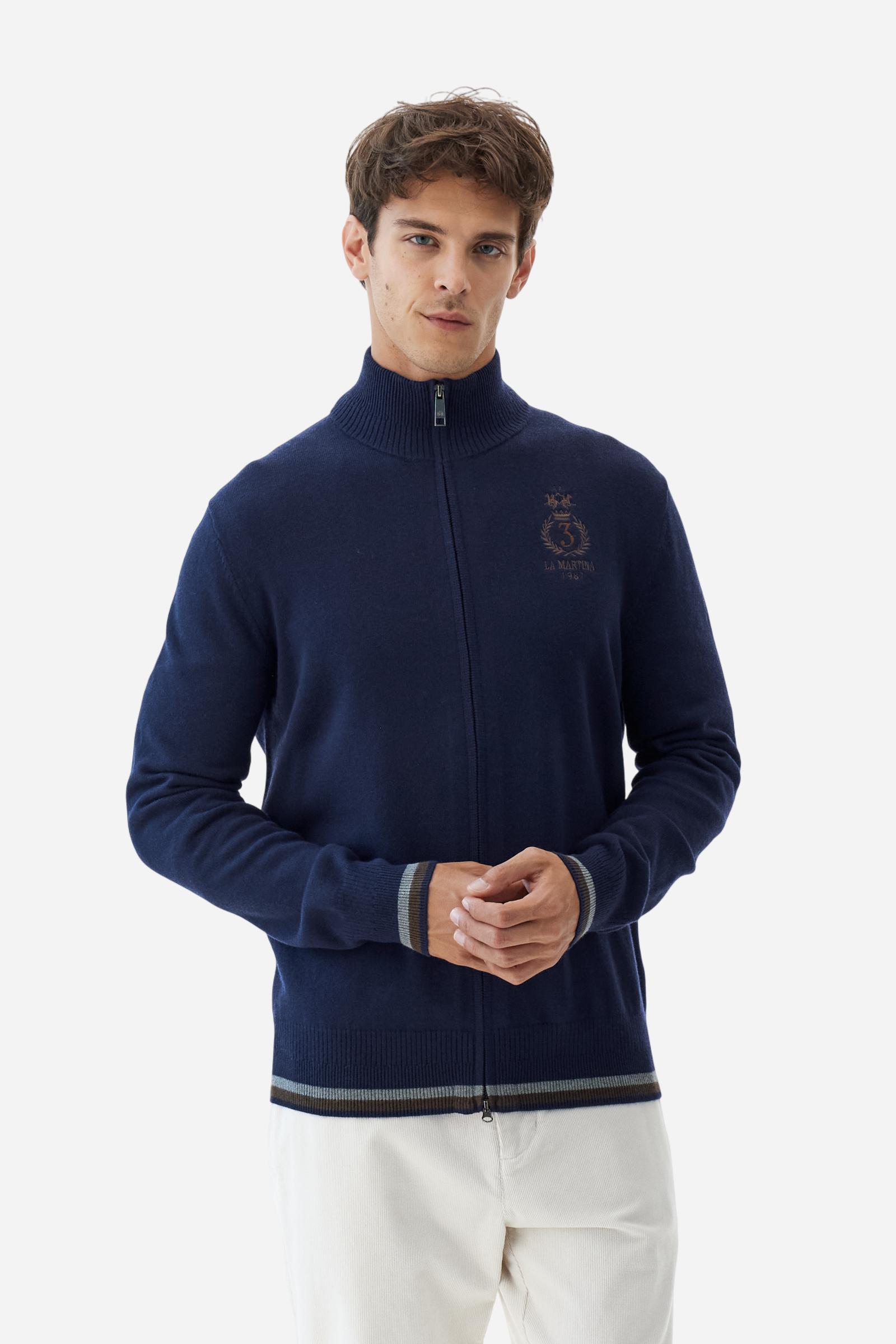 Pull homme zippé avec col montant Polo Club - Brooks