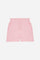 Bermuda shorts for girls made from soft 100% cotton fleece in a solid colour. The style features a regular fit, short leg and elasticated waist with adjustable drawstring. The small contrast embroidered brand logo on the left leg adds a discreet and distinctive detail. A comfortable, versatile garment, ideal for casual and sporty looks. - FairTale