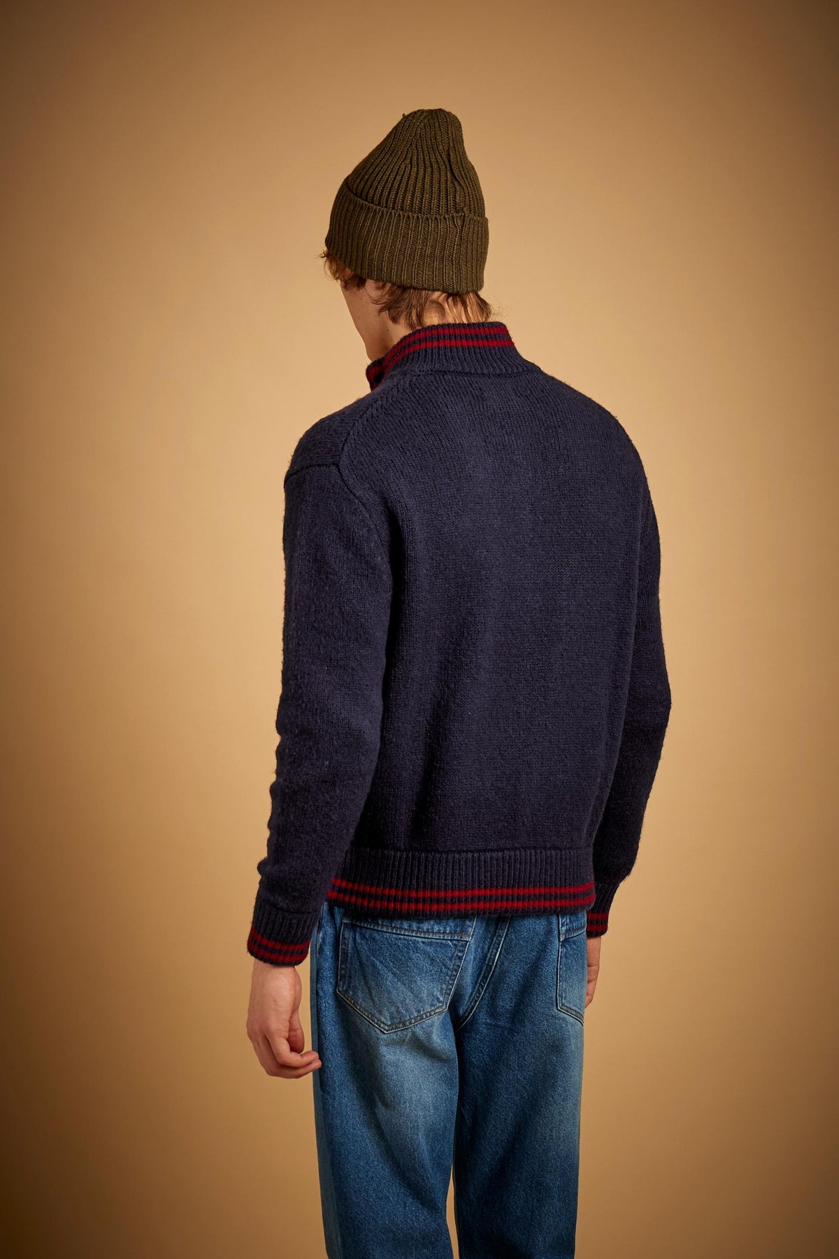 Men's Varsity Knit Zip-Up Cardigan - Elvis