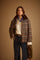Women’s padded jacket with wool blend and tartan pattern - Dulcina