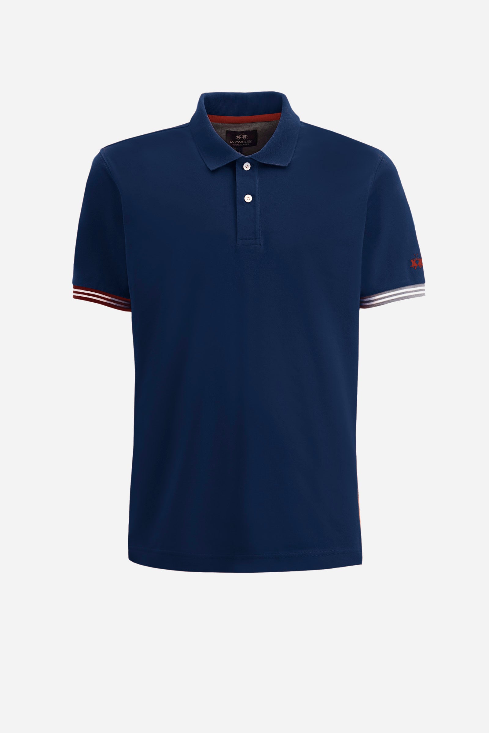 Regular fit polo shirt in stretch cotton - Zaccary