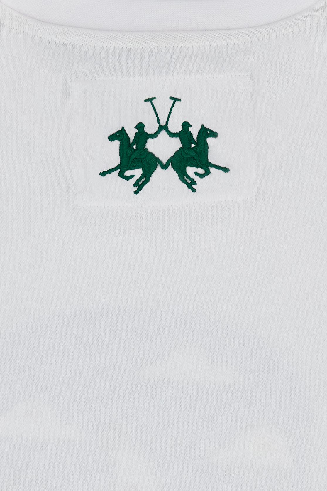 Men’s cotton jersey T-shirt with contemporary fit and Capri Edition printed graphic. Bold logo and contrast monogram. - Optic White