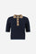 Women's knitted lambswool polo with contrasting details - Eugenie