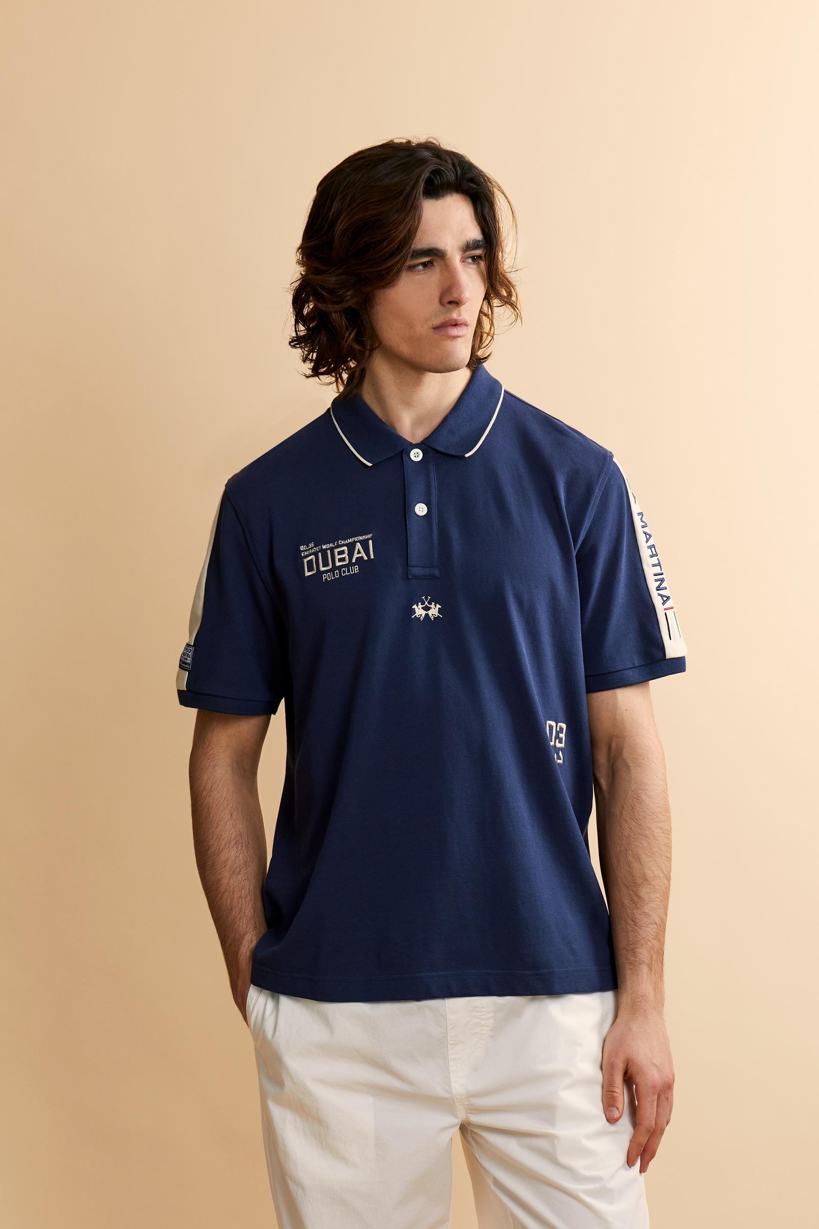 Men’s cotton piqué polo shirt Dubai Edition - Carter
