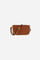 Calf leather pouch with shoulder strap, gold-tone metal details and braided cord for an elegant, distinctive touch. - COGNAC                                                                                                                                                                                                                                                                                                                                                                                                    