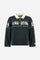 Women's long-sleeve polo made from heavyweight 100% cotton jersey, featuring a comfortable fit, contrasting collar, piping detail, printed band, and embroidered logo cuff. - Navy Blazer