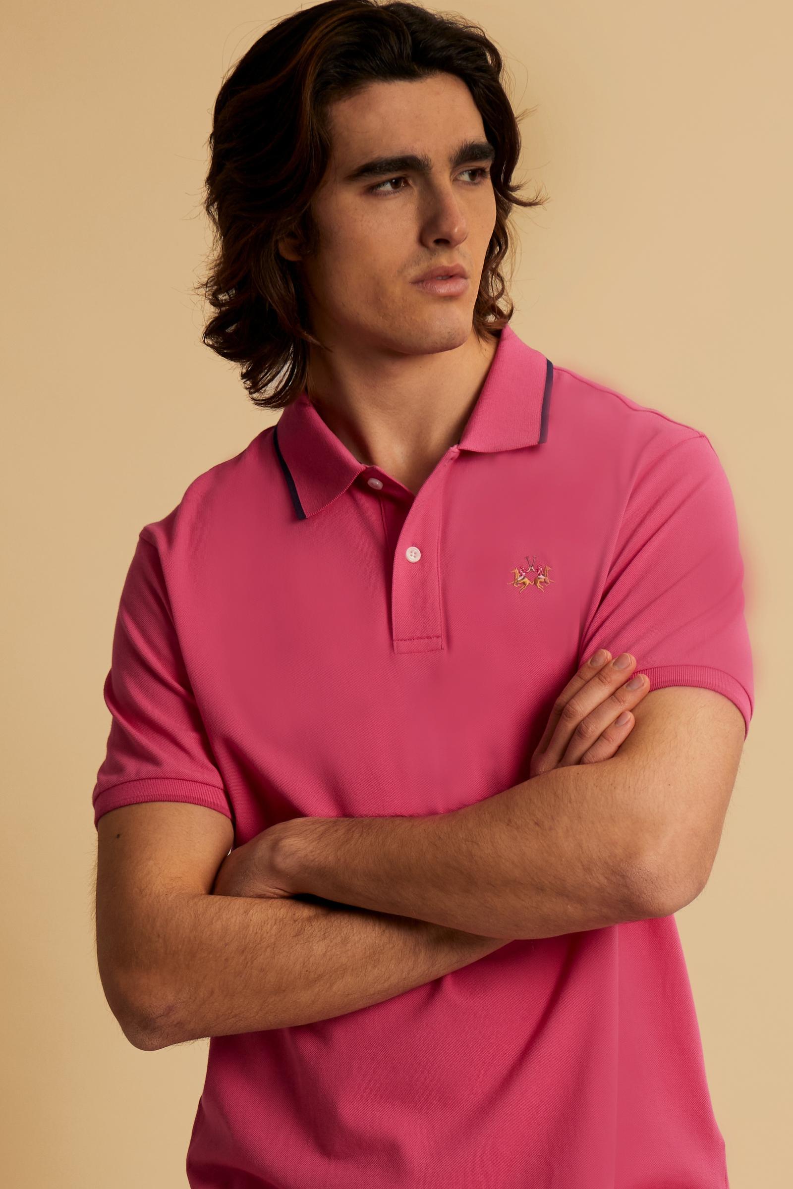 Men’s regular fit stretch piqué polo shirt Essential – Russell