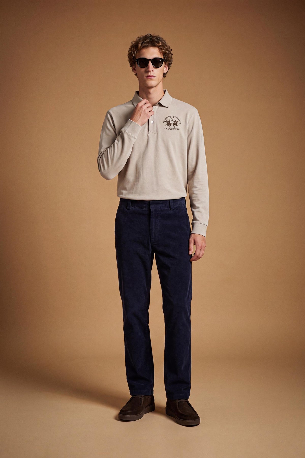 Pantalone uomo chino in velluto millerighe di cotone - Edoardo