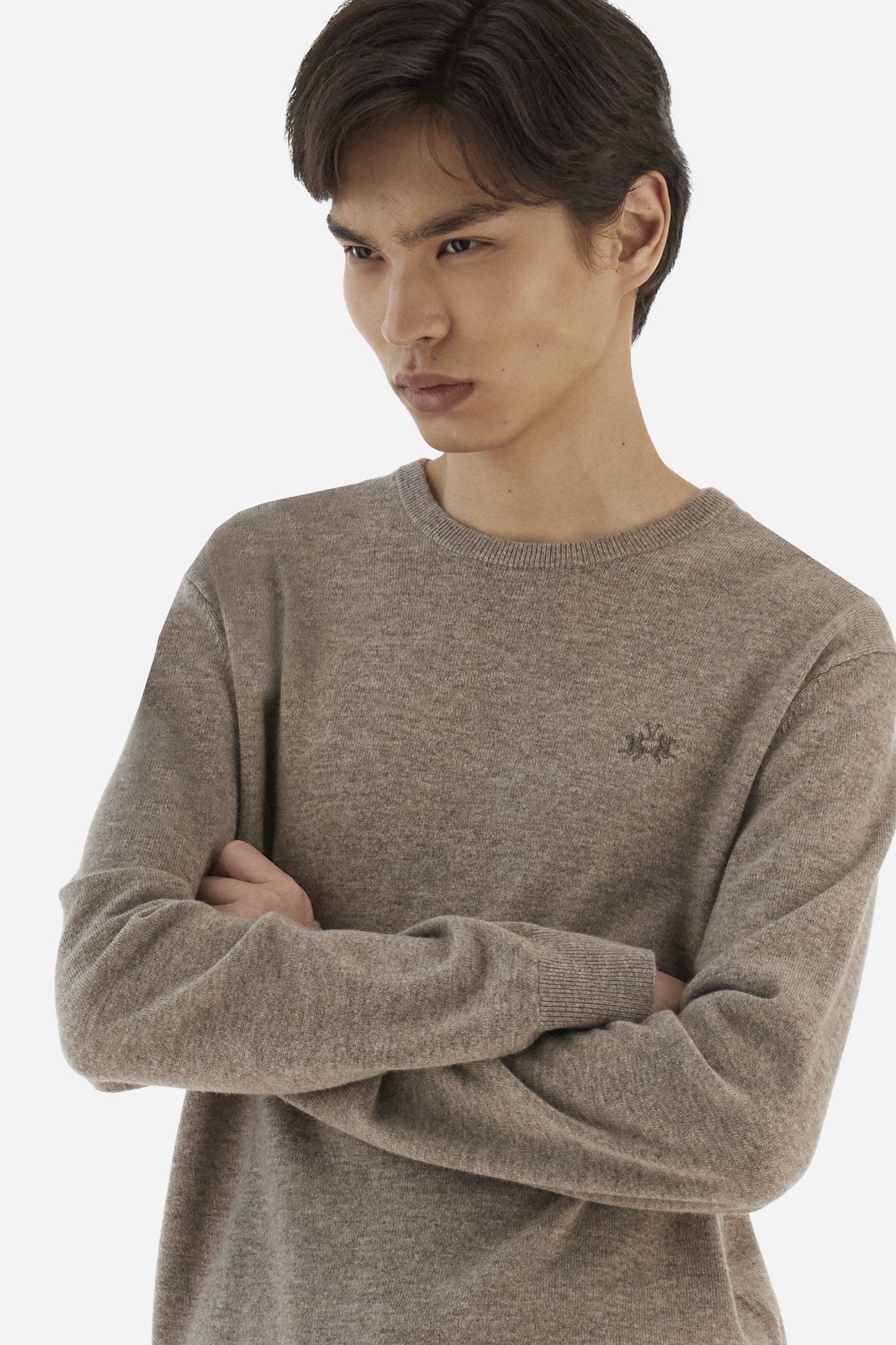 Jersey hombre cuello redondo lana cachemir - Branndais