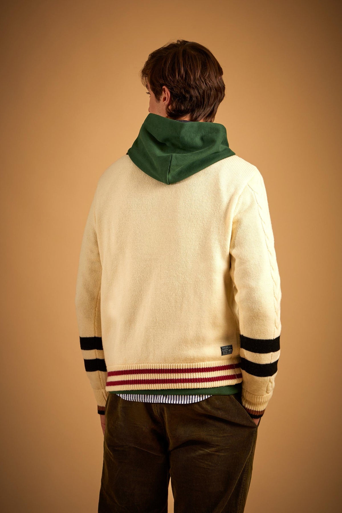 Men's cable knit sweater in Lambswool - Eddie