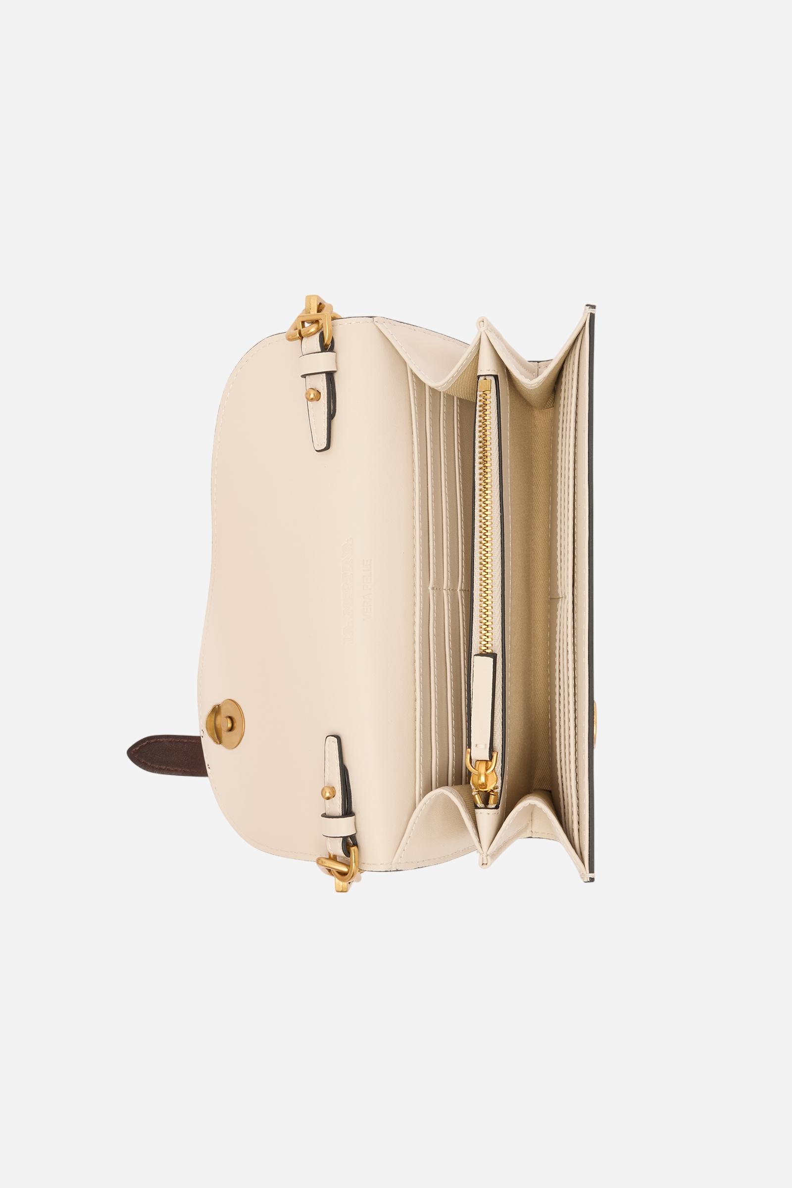 Portefeuille en cuir avec chaîne