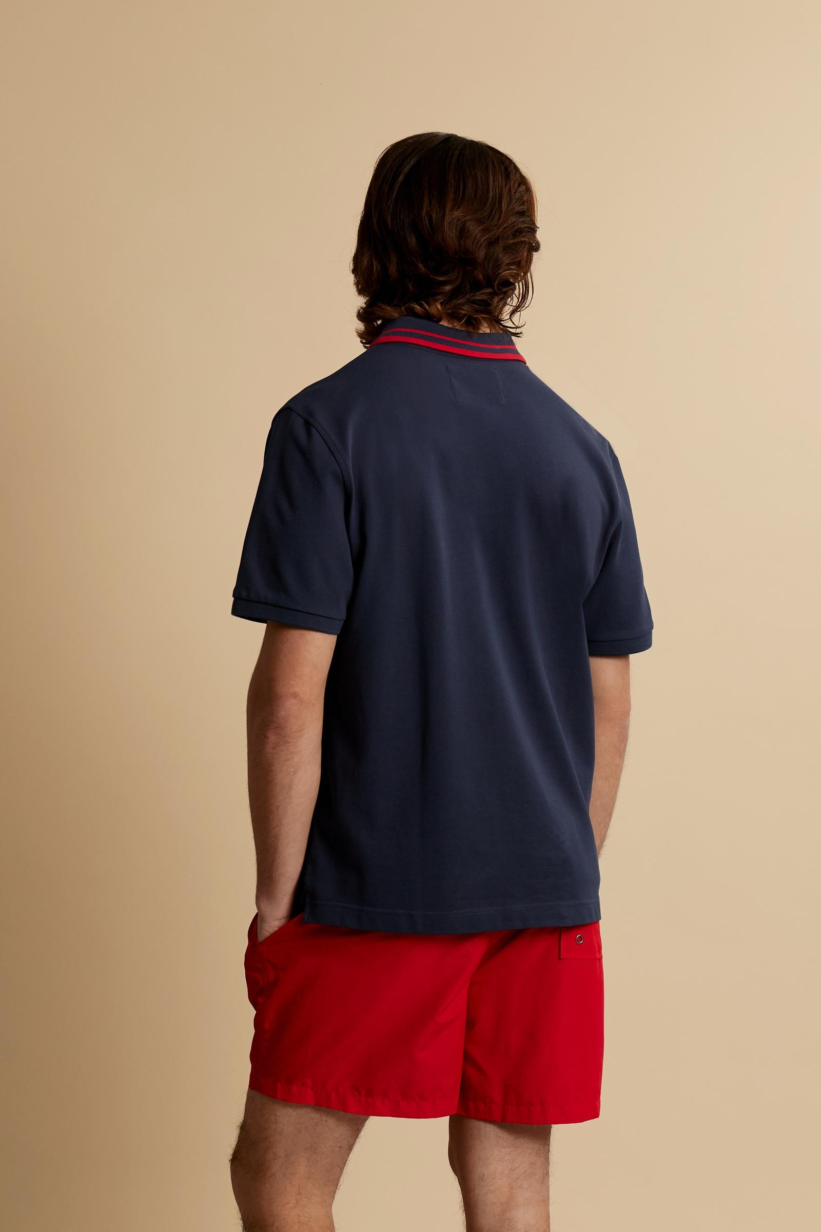 Men’s short-sleeve piqué polo shirt with 3D maxi logo – Coty