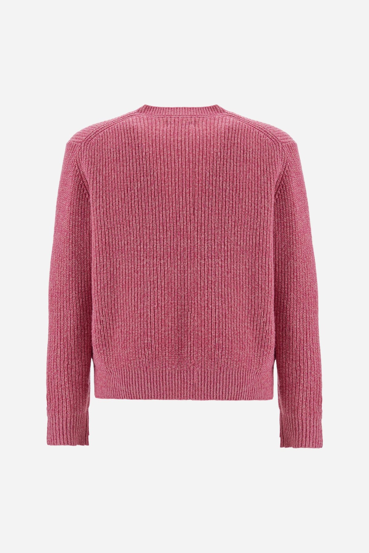 Men's crew neck mouliné lambswool sweater - Eddy