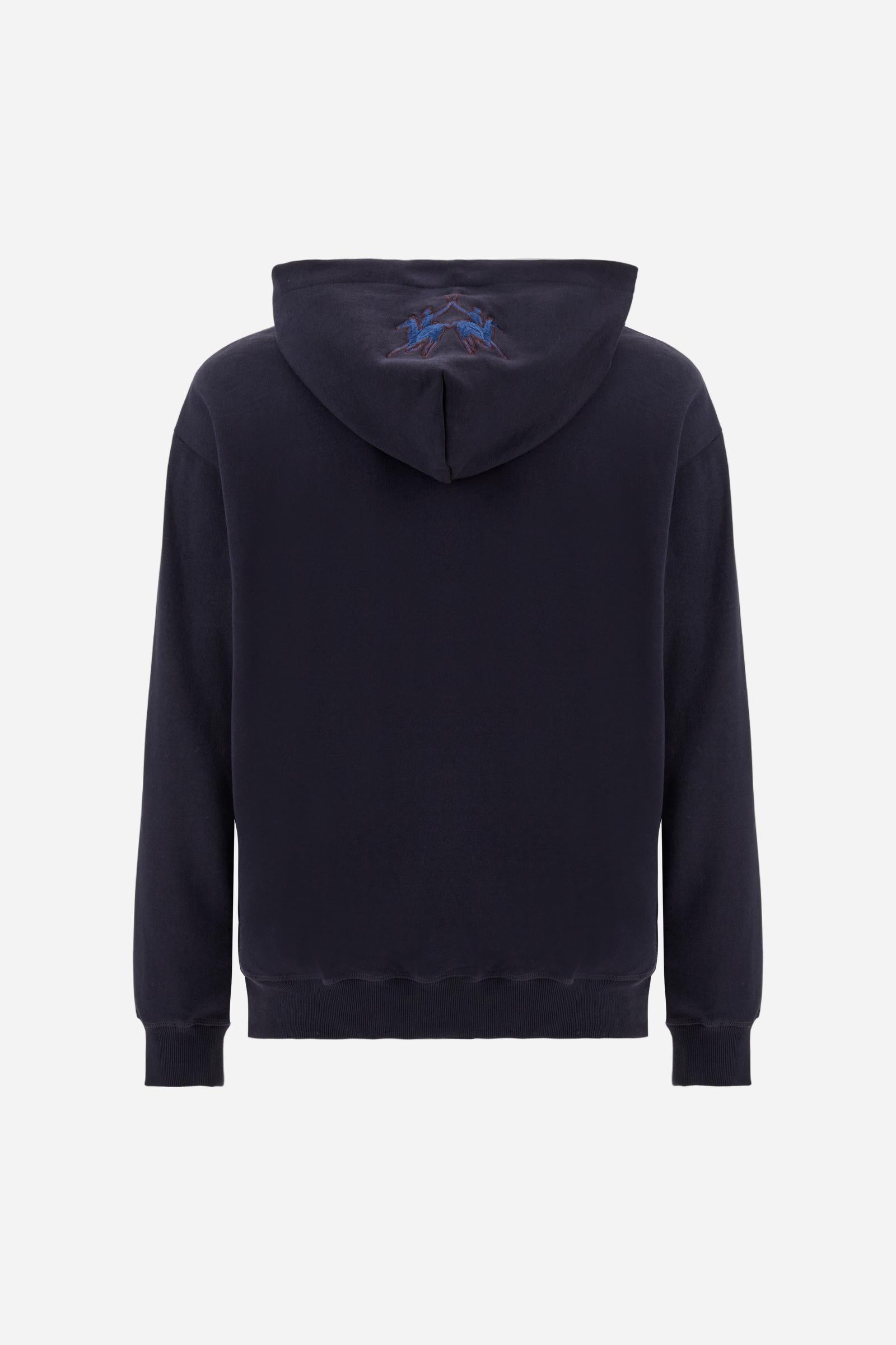 Felpa para hombre con capucha en algodón perchado Oxford - Demetrio