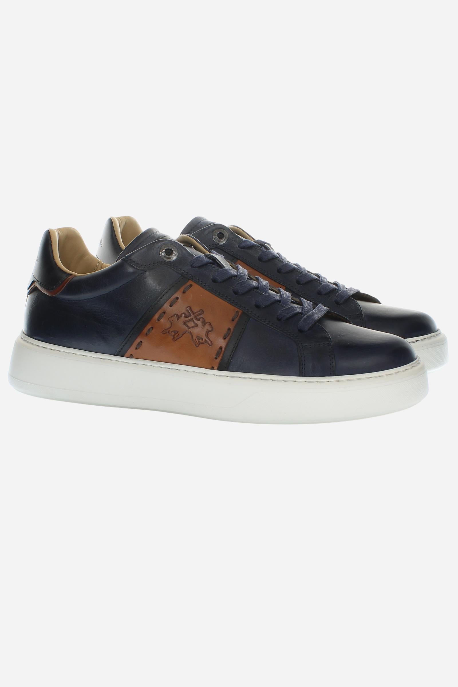 Made in Italy trainers handcrafted in leather and split leather