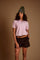 Women's short sleeve polo shirt in lambswool blend knit - Emelyn
