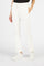 Soft cotton jogger trousers for women, with drawstring waist and contrasting drawstring. Double front pocket and wide bottom. Ideal for the gym and leisure. A versatile garment for all occasions. Easy to matchare with any style. The regular fit fits perfectly to any type of feminine silhouette, thanks to the soft and not too tight lines. The model is 174 cm tall and wears a size 2. - Off White