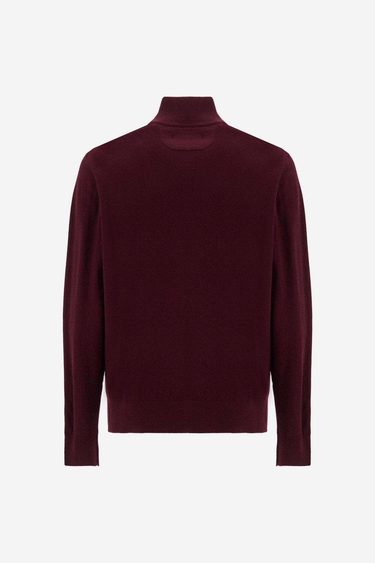 Men's half-zip lambswool sweater with tricolor logo - Etor