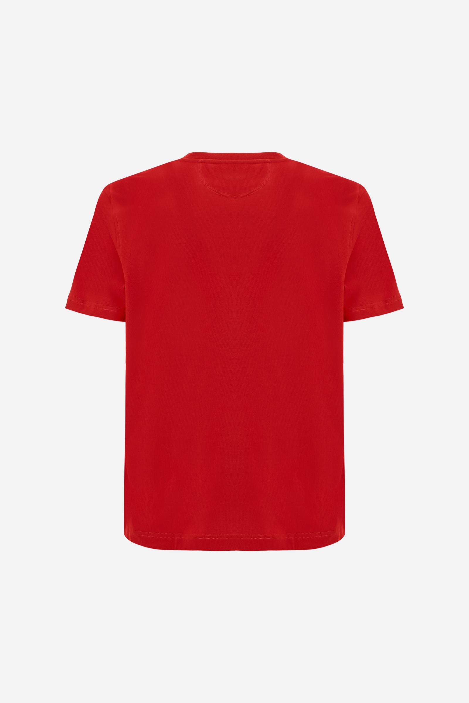 Men’s cotton jersey T-shirt with small logo - Serge