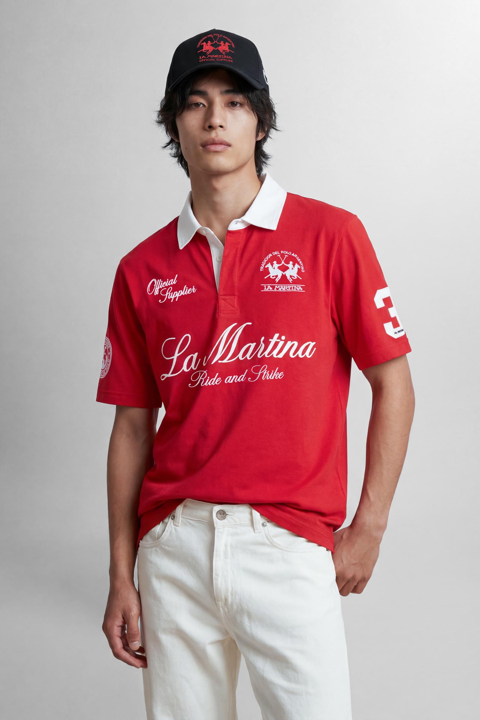 Polo manica corta in jersey di cotone – Limited Edition “Ride and Strike”