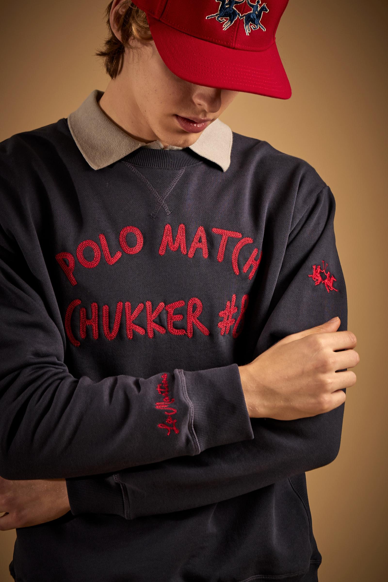 Men's crewneck sweatshirt in brushed cotton Chukker - Devesh