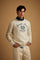 Men's crew neck sweater with alpaca blend, striped Argentina - Elmer