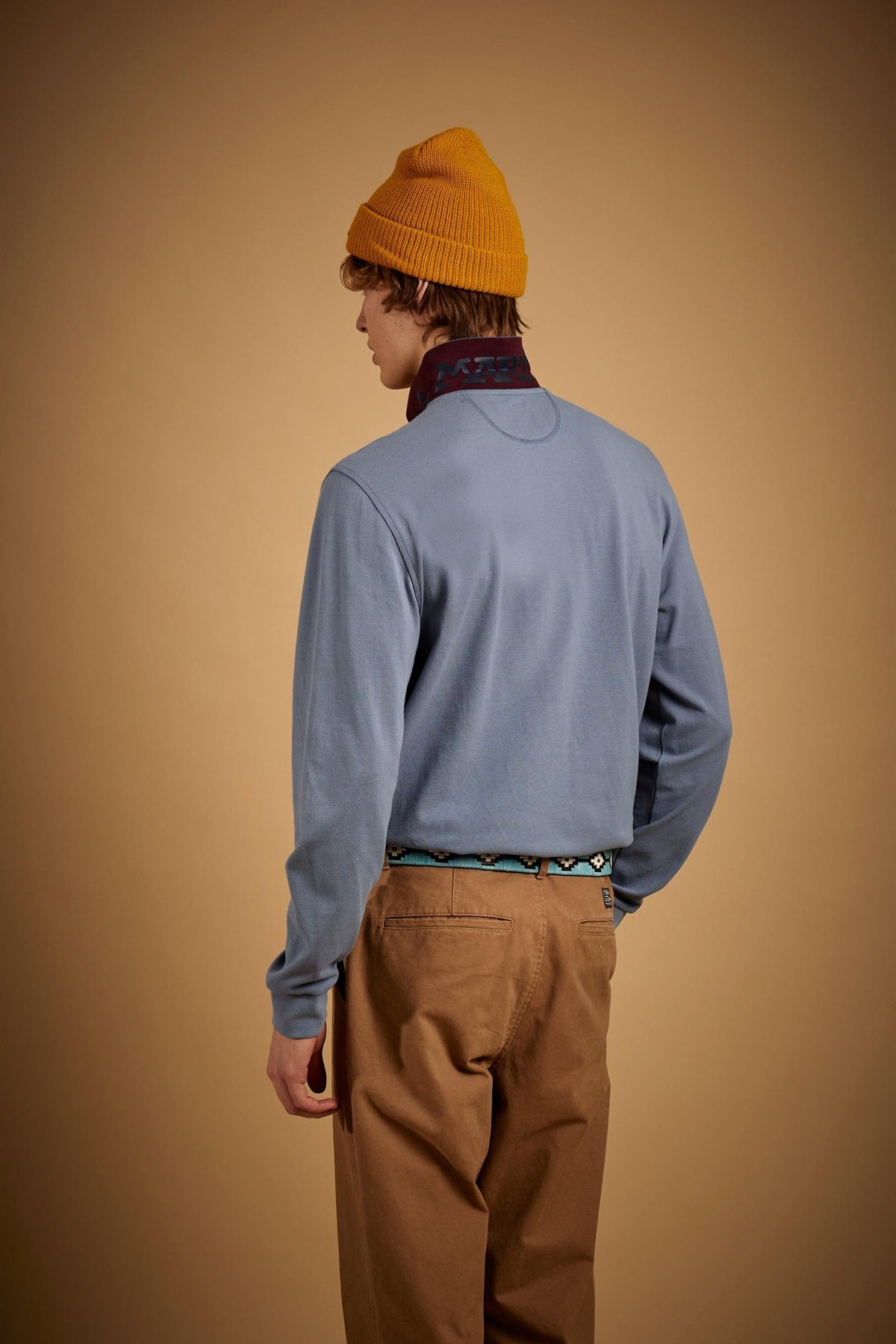 Polo uomo manica lunga piquet cotone Essentials . Darius