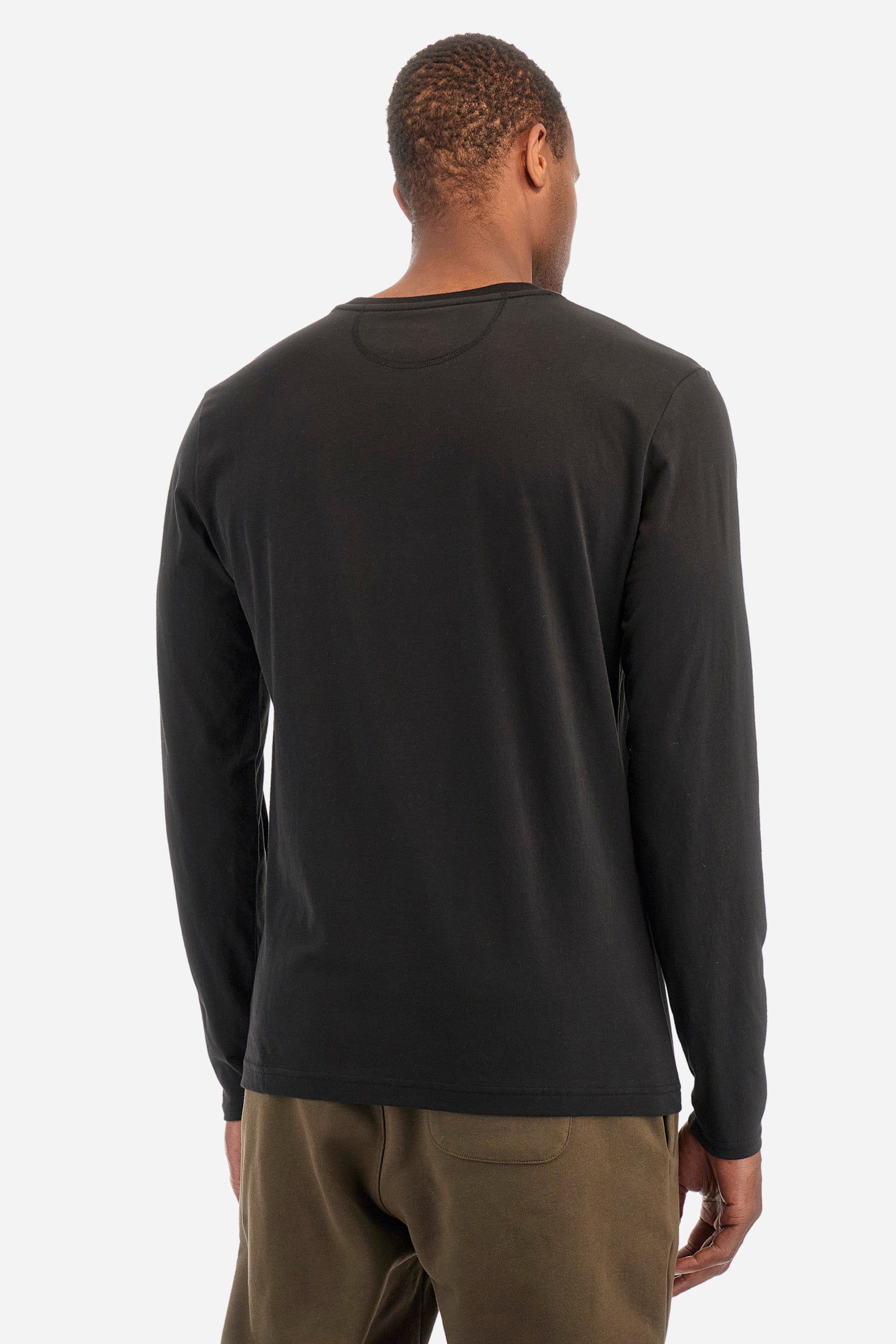 Regular fit long-sleeved T-shirt in cotton - Zaine