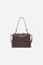Compact shoulder bag made of high-quality full-grain leather. The double side zip with long leather pullers creates both functional and decorative detail. The slightly trapeze silhouette and the gold metal logo plaque define its distinctive and elegant character. Dimensions:28 x 22 x 12 - WINE