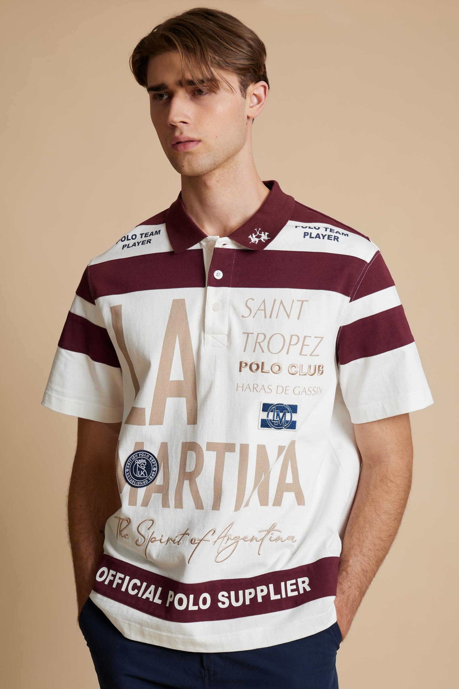 Polo de hombre de manga corta en heavy cotton jersey bicolor St. Tropez Edition - Clinton