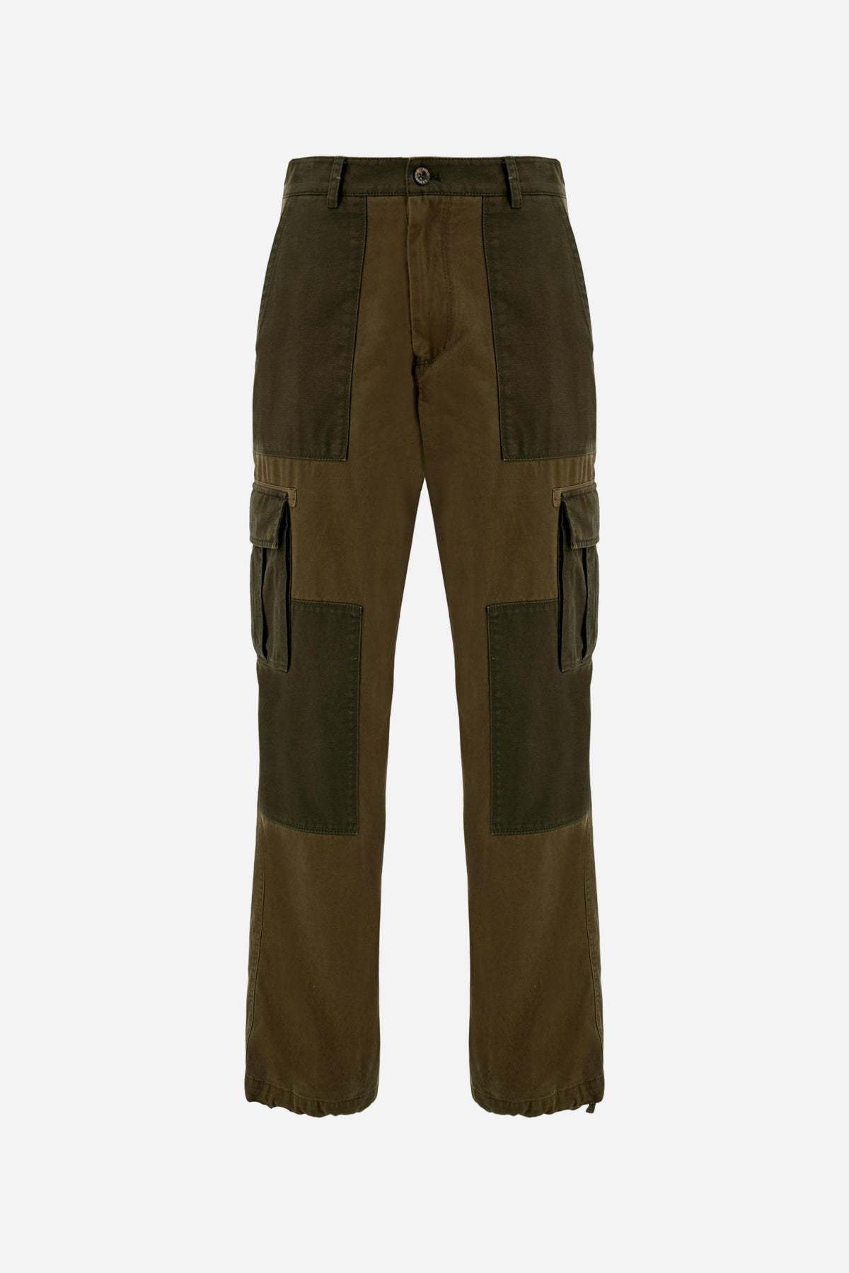 Pantalone uomo cargo in twill di cotone color block - Fito