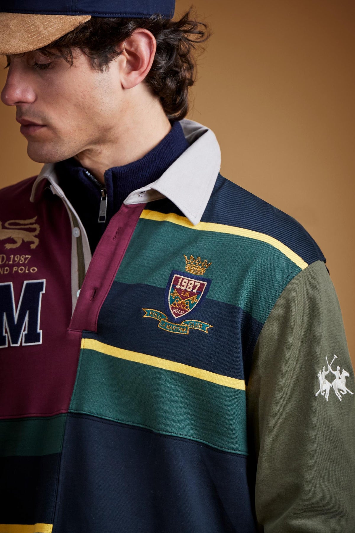 Herren Polo Langarm aus Baumwolljersey England Polo 1987 – Ernesto