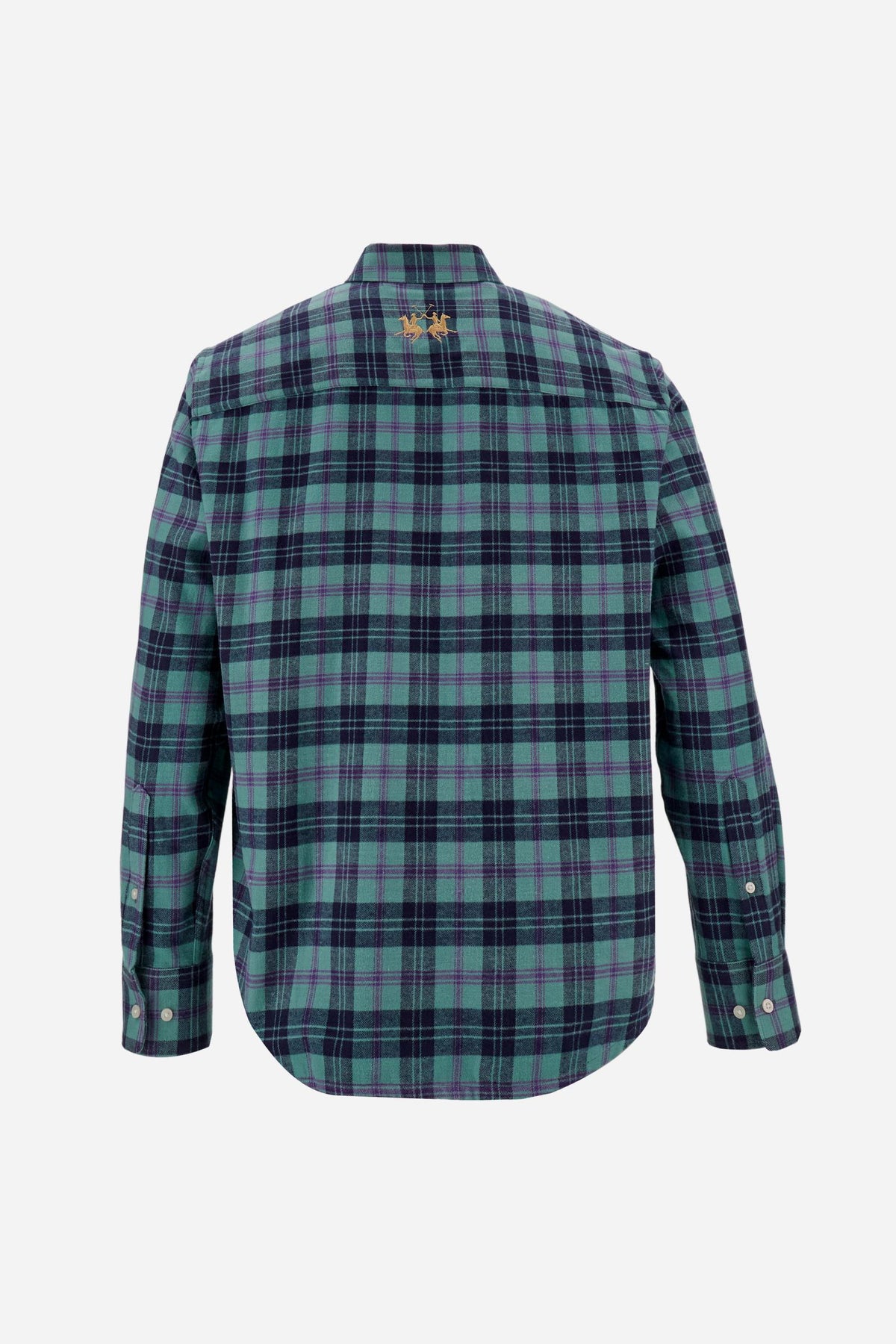 Men's check cotton flannel shirt - Den